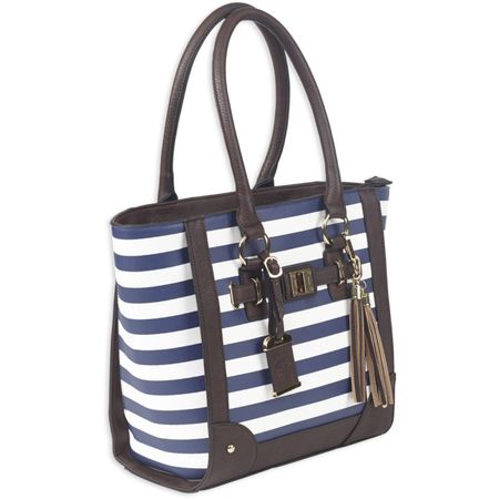 BULLDOG CASES Bulldog Concealed Carry Purse Tote Style Navy Stripe BDP-050